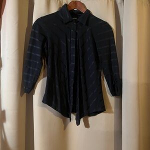 Black button down shirt.